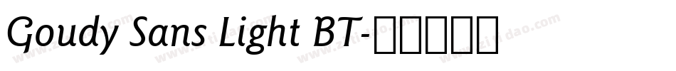 Goudy Sans Light BT字体转换
